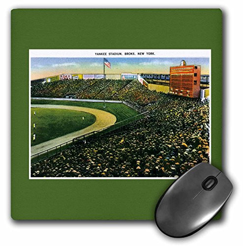 3dRose Mouse Pad Yankee Stadium Bronx New York City Vintage Postcard Reproduction  8 by 8Inches mp1703631