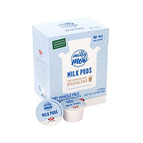 Milly Moo Verismo Compatible Single Serve Dry Milk Pods 12 Count 1 box of 12 Pods