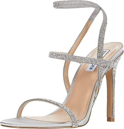 Steve Madden Womens NECTURR Heeled Sandal Rhinetsone 75 M US