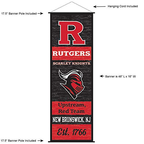 Rutgers Scarlet Knights Banner and Scroll Sign