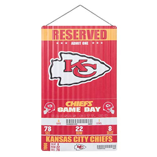 FOCO Kansas City Chiefs NFL Corrugated Metal Wall Sign FOCO Kansas City Chiefs NFL Corrugated Metal Wall Sign