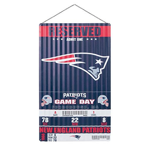 FOCO New England Patriots NFL Corrugated Metal Wall Sign