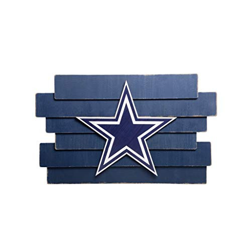 FOCO Dallas Cowboys NFL Staggered Wood Logo Sign One Size