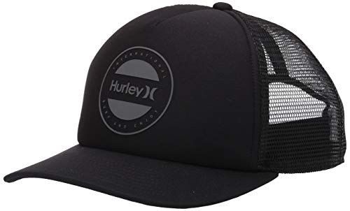 Hurley Mens Port Snapback Trucker Cap Hat Black One Size