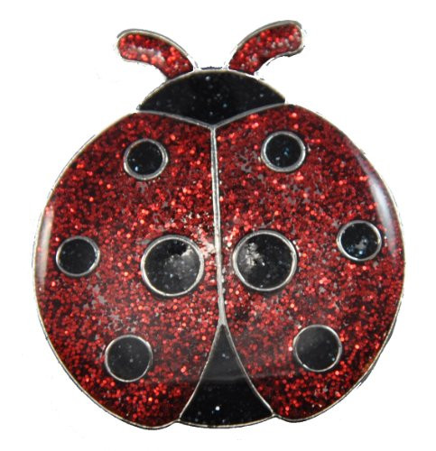 Navika Ladybug Glitzy Ball Marker with Hat Clip