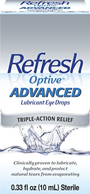 Refresh Optive Advanced Lubricant Eye Drops 033 Fl Oz 1 Count 10mL Sterile