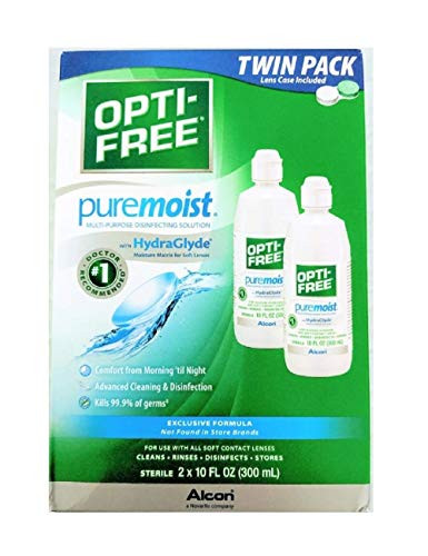 OptiFree Puremoist MultiPurpose Disinfecting Solution Twin Pack 10 Ounces Per Bottle