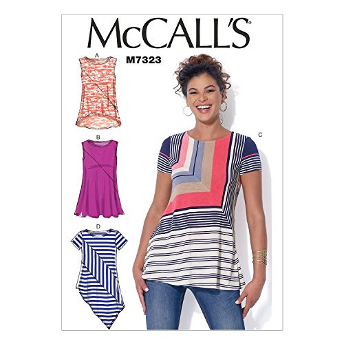 McCall's Patterns M7323 Misses' Asymmetrical Seam-Detail Tops, ZZ (Large-X-Large-XX-Large)