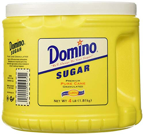 Domino Sugar Granulated 4LB Canister  PACK OF 2