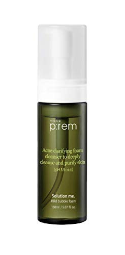 MAKEPREM Solution me Mild bubble foam 150ml  507 fl oz Gentle Daily Face Wash for Sensitive and Acned Skin Mildly Exfoliates The Skin by MAKE PREM MAKEPREM