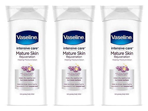 Vaseline Intensive Care Body Lotion Rejuvenates Mature Skin with Healing Moisture Lotion Immediate Transformation from Dry Skin to Healed and Moisturized Skin 135 Ounce Pack of 3