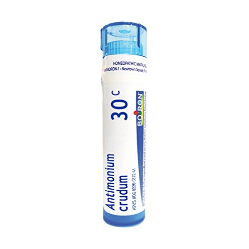 Boiron Antimonium Crudum 30C 80 Pellets Homeopathic Medicine for Indigestion