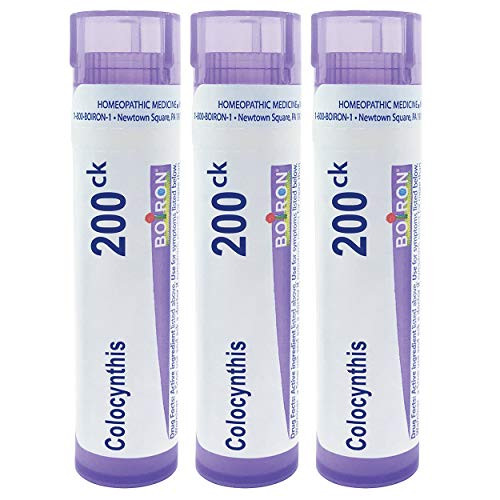 Boiron Colocynthis 200ck 80 pellets homeopathic Medicine for Abdominal Cramps Improved by Bending Over 3 Count
