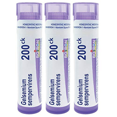 Boiron Gelsemium sempervirens 200ck 80 pellets homeopathic Medicine for Apprehension 3 Count Boiron Gelsemium sempervirens 200ck 80 pellets homeopathic Medicine for Apprehension 3 Count