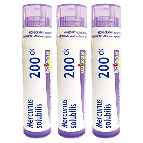 Boiron Mercurius Solubilis 200ck Homeopathic Medicine for Sore Throat 3 Count Boiron Mercurius Solubilis 200ck Homeopathic Medicine for Sore Throat 3 Count