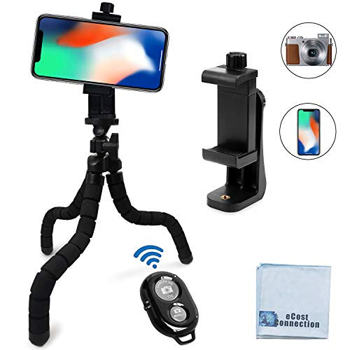 Acuvar 10 inch Flexible Tripod with Quick Release Universal Rotating Mount for All Smartphones Wireless Remote Shutter for Smartphones an eCostConnection Microfiber Cloth Acuvar 10 inch Flexible Tripod with Quick Release Universal Rotating Mount for All Smartphones Wireless Remote Shutter for Smartphones an eCostConnection Microfiber Cloth