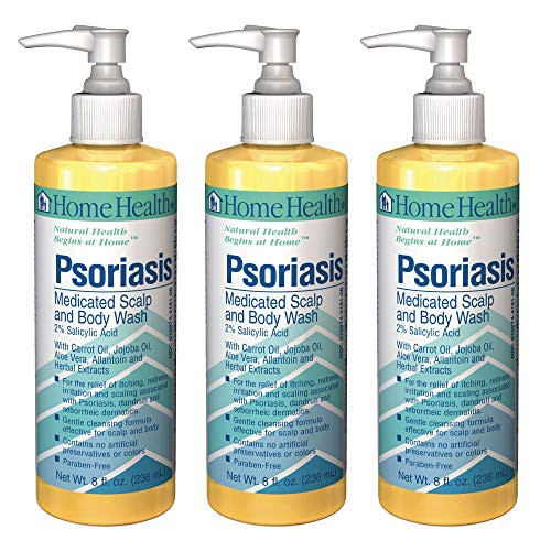 Home Health Psoriasis Medicated Scalp Body Wash 3 Pack Salicylic Acid 8 fl oz Relieves Itching Redness Irritation from Dandruff Seborrheic Dermatitis NonGMO ParabenFree Vegetarian Home Health Psoriasis Medicated Scalp Body Wash 3 Pack Salicylic Acid 8 fl oz Relieves Itching Redness Irritation from Dandruff Seborrheic Dermatitis NonGMO ParabenFree Vegetarian