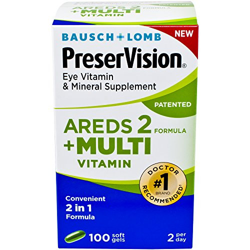 PreserVision AREDS 2 Plus Multivitamin Vitamin and Mineral Supplement Soft Gels 100 Count