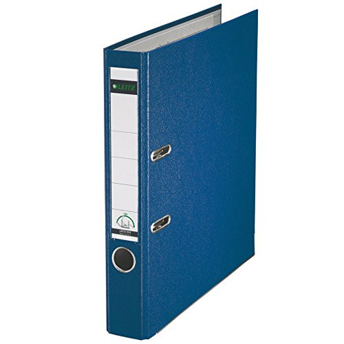 Leitz 2-Ring 2-Inch Premium Linen Textured A4 Sized European Binder, Blue (1015-BL)