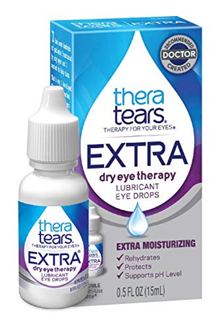 TheraTears Eye Drops for Dry Eyes Extra Dry Eye Therapy Extra Moisturizing Lubricant Eye Drops 15 mL 05 Fl oz TheraTears Eye Drops for Dry Eyes Extra Dry Eye Therapy Extra Moisturizing Lubricant Eye Drops 15 mL 05 Fl oz