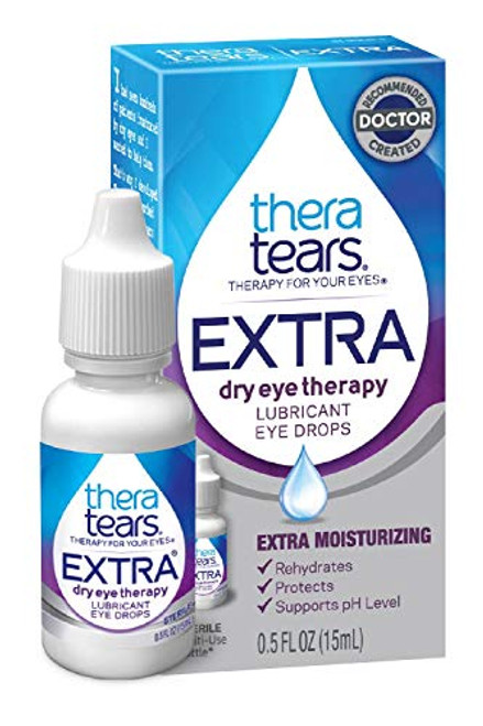 TheraTears Eye Drops for Dry Eyes Extra Dry Eye Therapy Extra Moisturizing Lubricant Eye Drops 15 mL 05 Fl oz