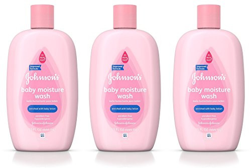 Johnsons Baby Moisture Wash  Enriched With Baby Lotion  ParabenFree  Hypoallergenic  Net Wt 15 FL OZ 444 mL Per Bottle  Pack of 3 Bottles
