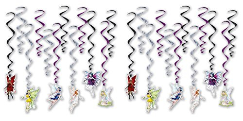 Beistle 55000 Fairy Whirls 24 Piece, 17"-32" Multicolored