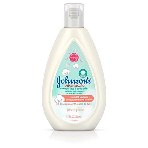 Johnsons CottonTouch Newborn Baby Face and Body Lotion Hypoallergenic and ParabenFree Moisturization for Sensitive Skin Made with Real Cotton 17 fl oz Johnsons CottonTouch Newborn Baby Face and Body Lotion Hypoallergenic and ParabenFree Moisturization for Sensitive Skin Made with Real Cotton 17 fl oz