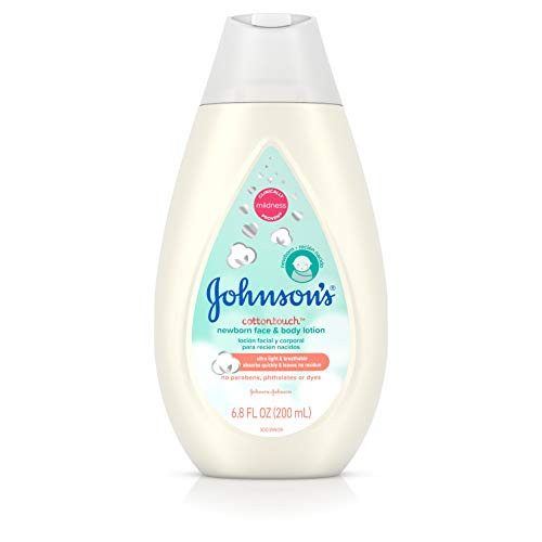 Johnsons Cotton Touch Newborn Baby Face and Body Lotion Hypoallergenic and ParabenFree Moisturization for Sensitive Skin Made with Real Cotton 68 fl oz Johnsons Cotton Touch Newborn Baby Face and Body Lotion Hypoallergenic and ParabenFree Moisturization for Sensitive Skin Made with Real Cotton 68 fl oz