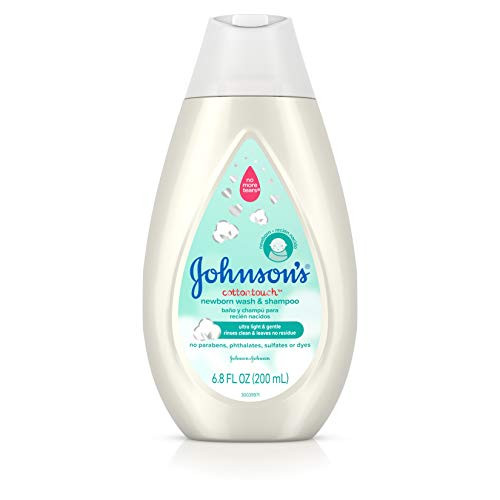JOHNSONS Cotton Touch Newborn Baby Wash Shampoo Made with Real Cotton 68 oz JOHNSONS Cotton Touch Newborn Baby Wash Shampoo Made with Real Cotton 68 oz