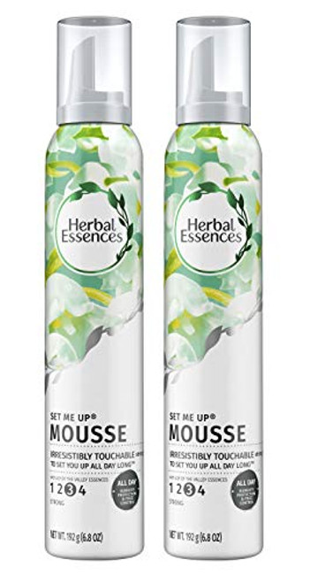 Herbal Essences Hair Mousse Set Me Up Strong Hold 3 Net Wt 68 OZ 192 g Per Can Pack of 2 Cans Herbal Essences Hair Mousse Set Me Up Strong Hold 3 Net Wt 68 OZ 192 g Per Can Pack of 2 Cans