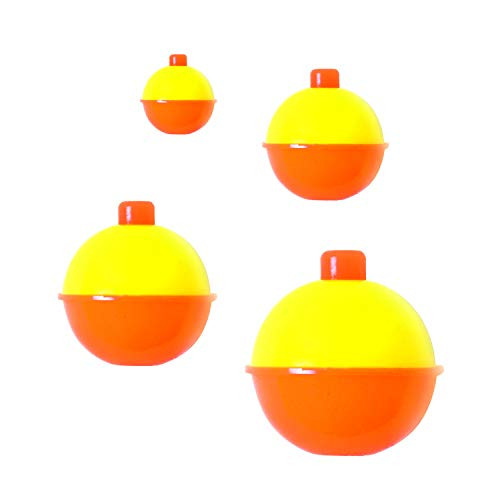 Eagle Claw SnapOn Round Floats OrangeYellow Assorted SizesPer 12