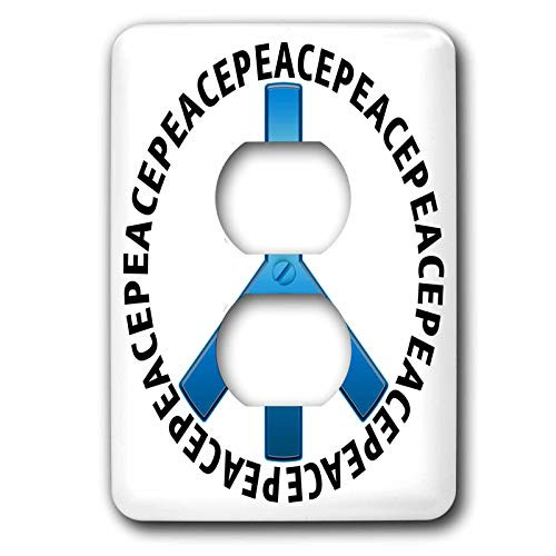 3dRose LLC lsp194086 Peace Sign 1 2Plug Outlet Cover