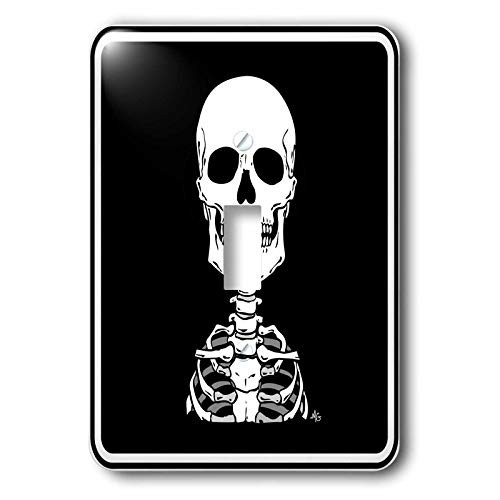 3dRose lsp250441 SKELETONS skull 2 black sign 1 Toggle Switch MultiColor
