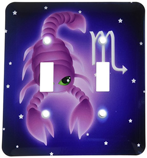 3dRose lsp285562 Cute Astrology Scorpio Zodiac Sign Scorpion Double Toggle Switch