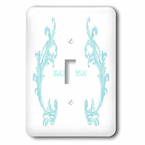 3dRose lsp523401 Decorative Victorian Aqua Bath Sign Toggle switch