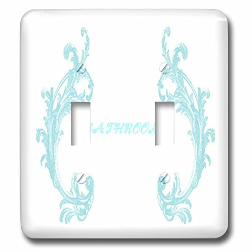 3dRose lsp523402 Decorative Victorian Aqua Bath Sign Toggle Switch