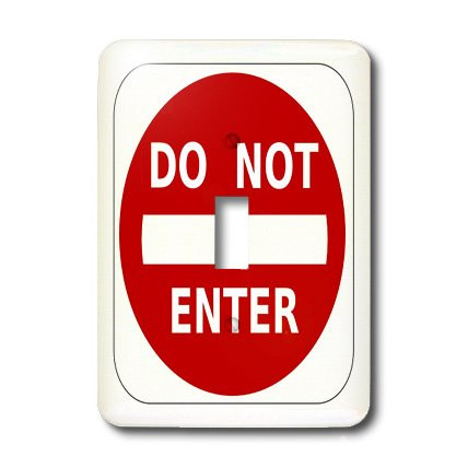 3dRose lsp1091321 Do Not Enter Sign Single Toggle Switch