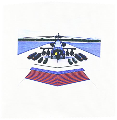 3dRose Apache Helicopter Square Quilt Sheet 10 by 10Inch