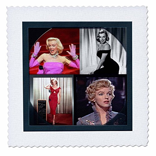 3dRose qs1071807 Marilyn Monroe CollageQuilt Square 18 by 18Inch