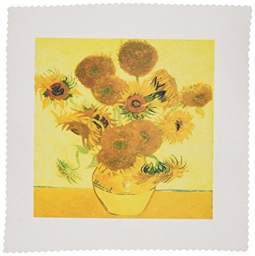 3dRose qs1281381 Sunflowers by Vincent Van Gogh Quilt Square 10 by 10Inch
