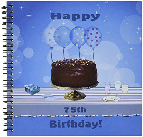 3dRose db1239611 75Th Birthday Party with Chocolate Cake and Blue Balloons Drawing Book 8 by 8Inch 3dRose db1239611 75Th Birthday Party with Chocolate Cake and Blue Balloons Drawing Book 8 by 8Inch
