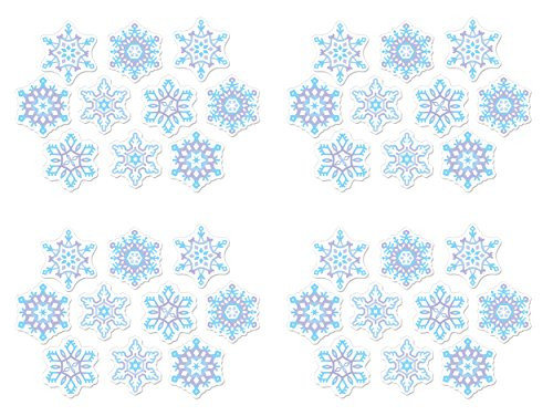 Beistle S22641AZ4, 40 Piece Mini Snowflake Cutouts, 4.25" - 4.5"
