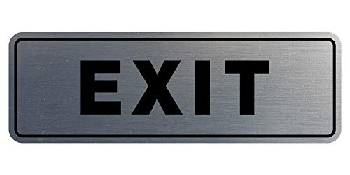 Standard EXIT Sign  Silver  Large