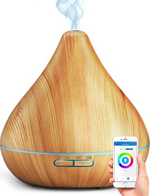 Smart Diffuser Essential Oil Diffuser 350ML WiFi Aroma Humidifier Voice  App Control Compatible with Alexa  Google Home 4 Timer  Schedule Setting 2 Mist Modes for Essential OilsLarge Room