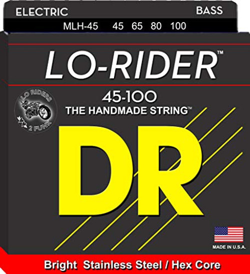 DR Strings LoRider Stainless Steel Hex Core Bass 45100 DR Strings LoRider Stainless Steel Hex Core Bass 45100