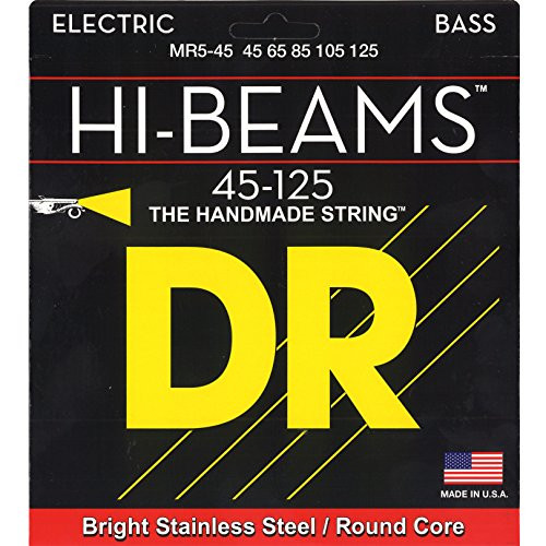 DR Strings HiBeam  Stainless Steel Round Core Medium 5 String 45125