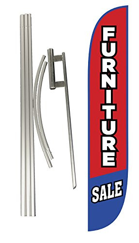 LookOurWay Furniture Sale Feather Flag Complete Set with Pole  Ground Spike