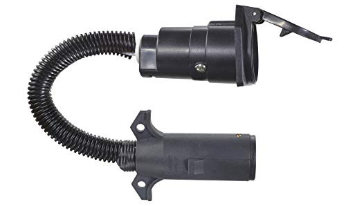 RV Designer P724 7Way Round HD Plug to 7Way RV Socket Harness Adapter