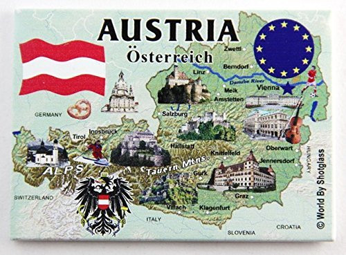 Austria EU Series Souvenir Fridge Magnet 25 X 35